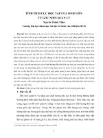 tính tích cực học tập của sinh viên từ góc nhìn quản lý