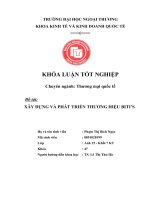 KHÓA LUẬN TỐT NGHIỆP Chuyên ngành Thương mại quốc tế XÂY DỰNG VÀ PHÁT TRIỂN THƯƠNG HIỆU BITI’S