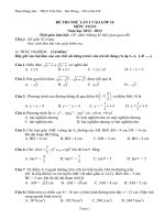 Đề thi thử vào 10 đã được TP thẩm định