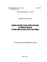 Nghiên cứu một số đặc điểm lâm sàng và nồng độ insulin ở bệnh nhân xơ gan có đái tháo đường