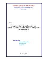 đề tài nghiên cứu các điều khiện để triển khai hệ thống đào tạo điện tử
