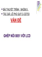 GÉ NỐI 8051 VỚI LCD