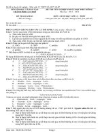 ĐỀ THI THỬ TỐT NGHIỆP CỦA BỘ