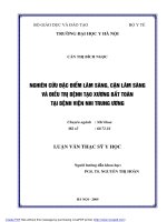 Nghiên cứu đặc điểm lâm sàng, cận lâm sàng và điều trị bệnh tạo xương bất toàn tại Bệnh viện Nhi Trung ương
