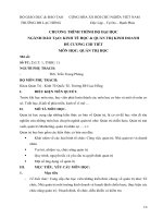 CHƯƠNG TRÌNH TRÌNH ĐỘ ĐẠI HỌC NGÀNH ĐÀO TẠO: KINH TẾ HỌC  QUẢN TRỊ KINH DOANH ĐỀ CƯƠNG CHI TIẾT MÔN HỌC: QUẢN TRỊ HỌC