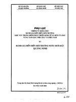 đánh giá diễn biến môi trường nước dưới đất tỉnh quảng ninh