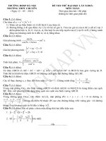 Thi thử toán sư phạm Hà Nội lần 5 - 2013