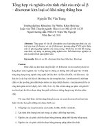 tổng hợp và nghiên cứu tính chất của một sốβ–đixetonat kim loại có khảnăng thăng hoa
