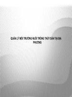 quản lý nuôi thủy sản tại địa phương