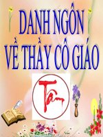 Danh ngôn về thầy giáo