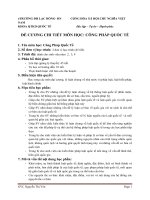 ĐỀ CƯƠNG CHI TIẾT MÔN HỌC: CÔNG PHÁP QUỐC TẾ