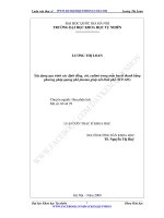 Xây dựng quy trình xác định đồng, chì, cadimi trong mẫu huyết thanh bằng phương pháp quang phổ plasma ghép nối khối phổ (ICP MS)