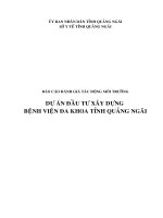 đánh giá tác động môi trường bệnh viện đa khoa quảng ngãi