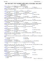 ĐỀ THI THỬ TỐT NGHIỆP SỐ 2