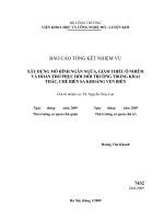 xây dựng mô hình ngăn ngừa, giảm thiểu ô nhiễm và hoàn thổ phục hồi môi trường trong khai thác, chế biến sa khoáng ven biển