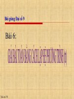 bài giảng đại số 9 chương 3 bài 6 giải bài toán bằng cách lập hệ phương trình(tt)