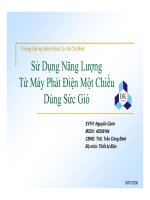 sử dụng năng lượng từ máy phát điện một chiều dùng sức gió (01-2008) - đhbk tp.hcm