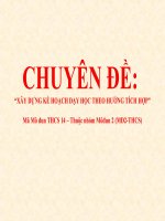 CHUYÊN ĐỀ: XÂY DỰNG KẾ HOẠCH DẠY HỌC THEO HƯỚNG TÍCH HỢP