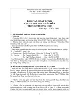 BÁO CÁO BAN THANH TRA NHÂN DÂN THCS THI TRẤN 2012- 2013