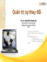 Bài giảng môn Quản trị sự thay đổi Đại học Kinh tế quốc dân