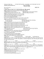 đề thi thử đh môn sinh