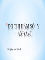 bài giảng đại số 9 chương 4 bài 2 đồ thị hàm số y=ax2