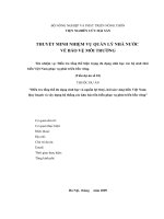 thuyết minh Điều tra tổng thể hiện trạng đa dạng sinh học các hệ sinh thái biển Việt Nam phục vụ phát triển bền vững