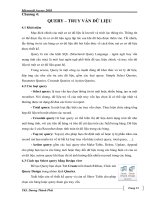 QUERY – TRUY vấn dữ LIỆU