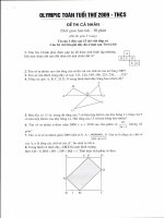 Bộ đề thi toán học tuổi thơ khối thcs