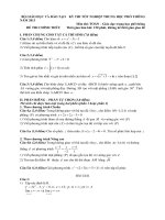 Đề và đáp án tốt nghiệp năm 2013