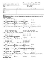 DE THI HKI- T6 2012-2013