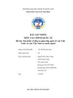 tiểu luận môn tài chính quốc tế tìm hiểu về đầu tư gián tiếp quốc tế vào việt nam và của việt nam ra nước ngoài