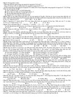 Đáp án đề thi thử THPT Gio Linh