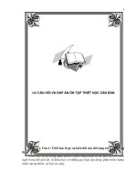 165 CÂU HỎI VÀ ĐÁP ÁN ÔN TẬP TRIẾT HỌC CĂN BẢN