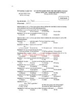 Đề thi tốt nghiệp - đáp án môn tiếng anh lớp 12 năm 2013