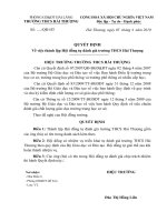 QUYET DINH THANH LAP HĐ TU DANH GIA TRUONG THCS