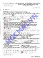 Đáp Án Sinh mã đề 469 - tốt nhiệp THPT 2013