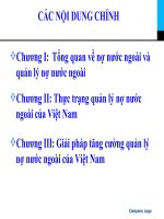 báo cáo tiểu luận tài chính quốc tế tìm hiểu quản lý nợ nước ngoài của việt nam