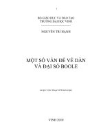 một số vấn đề về dàn và đại số boole