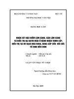 Nhận xét đặc điểm lâm sàng, cận lâm sàng và  điều trị  hạ Natri máu  ở  bệnh nhân tai biến mạch não (FULL TEXT)