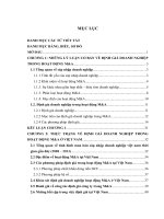 Luận văn tốt nghiệp: Định giá doanh nghiệp trong hoạt động MA ở Việt nam. Thực trạng và giải pháp