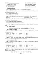ĐỀ THI HKI HOÁ HỌC 8 (2012-2013)