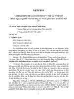 KỊCH BẢN THÁNG HÀNH ĐÔNG VÌ TRẺ EM