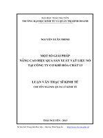 Một số giải pháp nâng cao hiệu quả sản xuất vật liệu nổ tại công ty cơ khí hóa chất 13