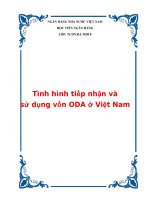 Tình hình tiếp nhận và sử dụng vốn ODA ở việt nam