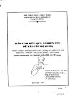 báo cáo kết quả nghiên cứu hình thành thống nhất hệ thống ký hiệu cử chỉ điệu bộ cơ bản cho người điếc việt nam