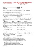 đề thi thử hóa 2011