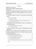 Hoàn thiện kế toán chi phí sản xuất và tính giá thành sản phẩm tại Công ty cổ phần Thương mại và Sản xuất Minh Quang