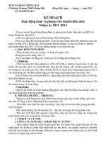 KẾ HOẠCH CHI ĐOÀN 2013 -2014