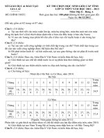 ĐỀ THI HỌC SINH GIỎI TỈNH GIA LAI BẢNG A